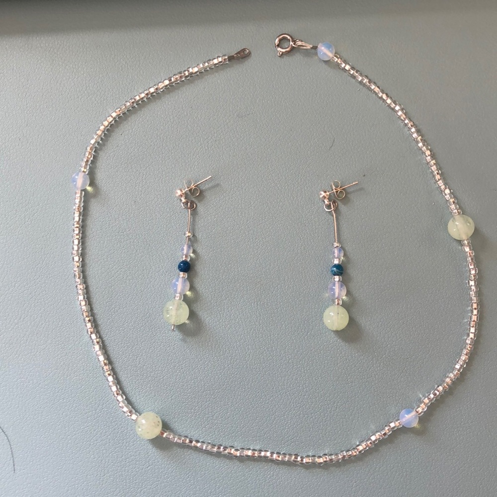 Handmade necklace and earrings